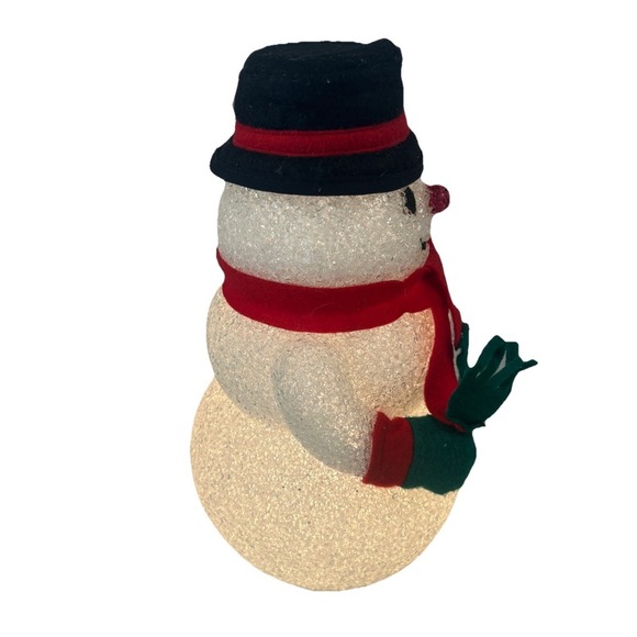 Light Up Snowman Melted Plastic Popcorn‎ Christmas Holiday Decoration - Picture 2 of 9